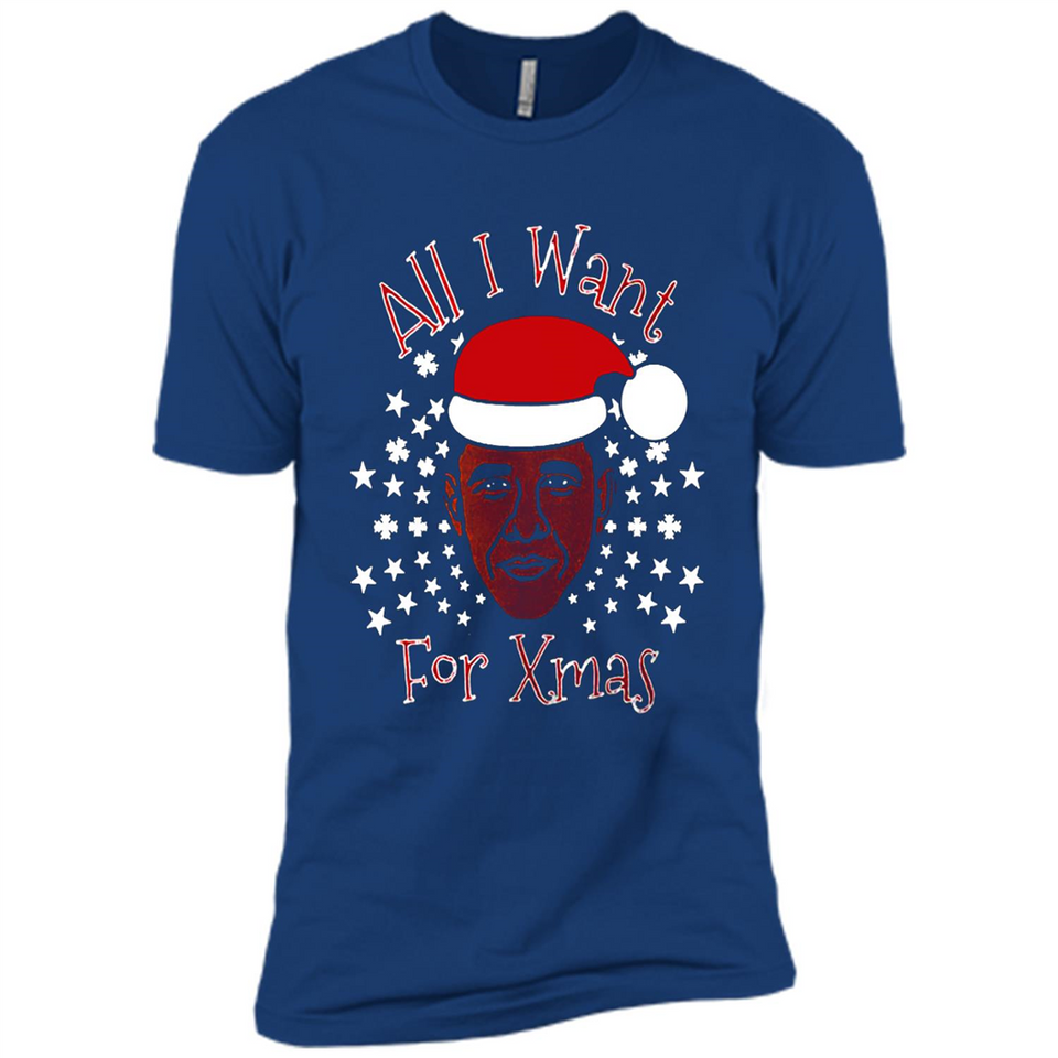 Obama All I Want For Xmas T Shirt PINGPONG - Premium Short Sleeve T-Shirt