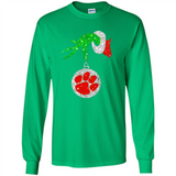 Amazing tee Clemson Tigers Glitter Grinch Monogram Ornament Christmas Gift - Sao chép - Long Sleeve T-Shirt