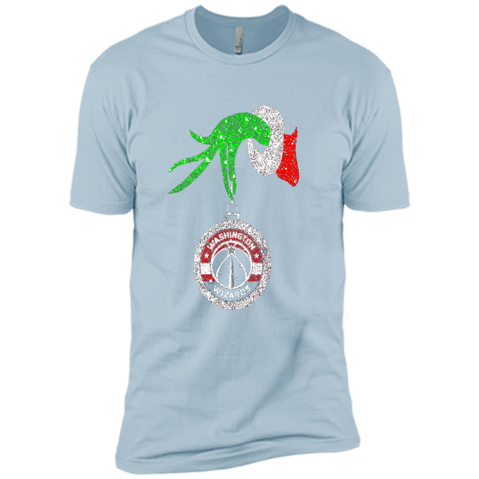 Funny Washington Wizards Glitter Grinch Monogram Ornament Christmas - Premium Short Sleeve T-Shirt