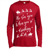 He Sees You When You're Drinking - Canvas Long Sleeve T-Shirt