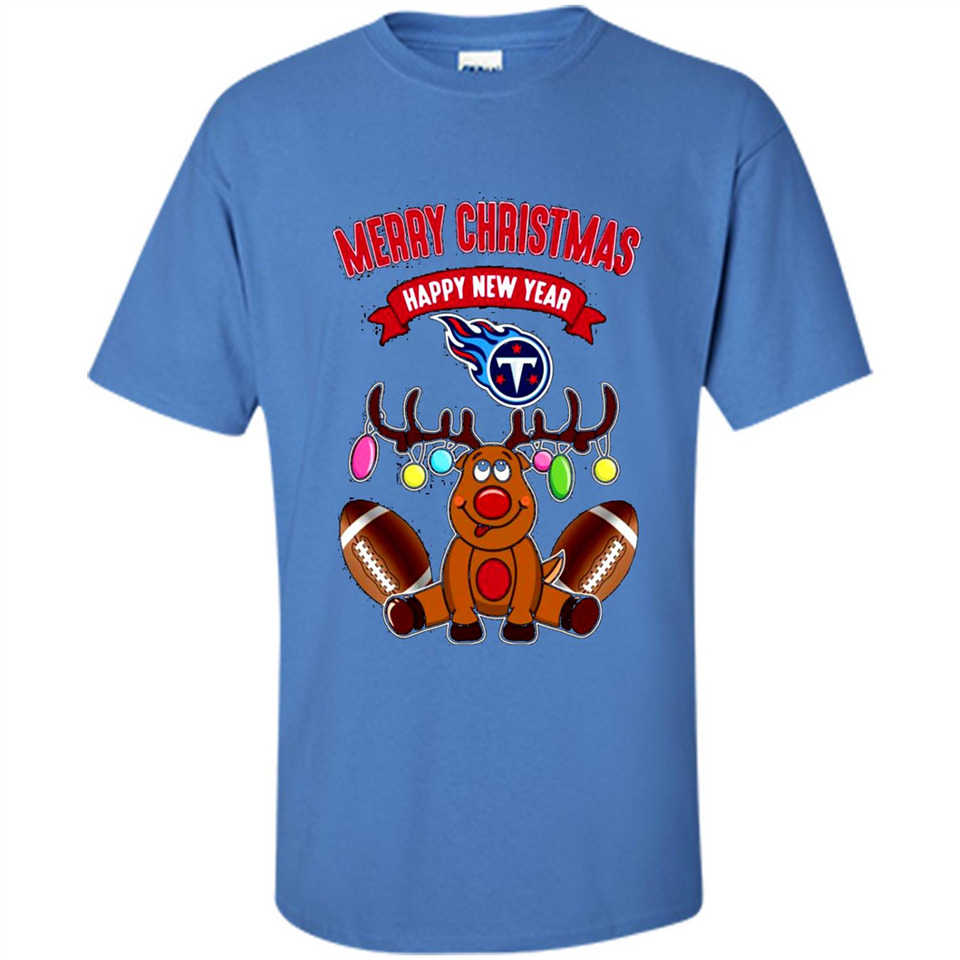 Tennessee Titans NFL Reindeer Funny Merry Christmas And Happy New Year