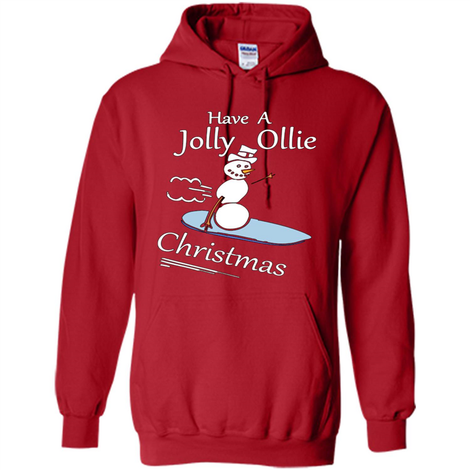 Snowman Snowboarder Tshirt Have Jolly Ollie Christmas