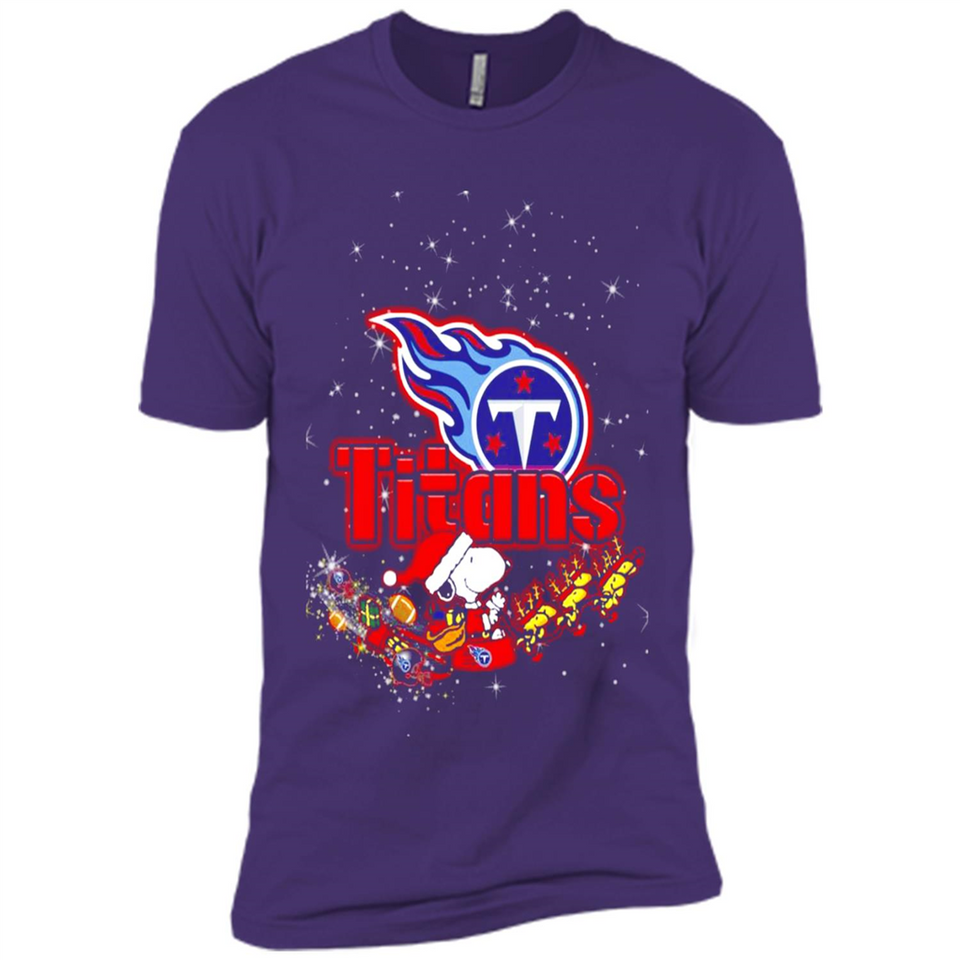 Snoopy Christmas Tennessee Titans - Premium Short Sleeve T-Shirt