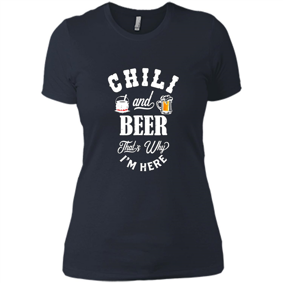 Chili Cookoff Funny T-shirt Chili And Beer - Ladies' Boyfriend T-Shirt