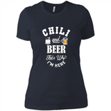 Chili Cookoff Funny T-shirt Chili And Beer - Ladies' Boyfriend T-Shirt