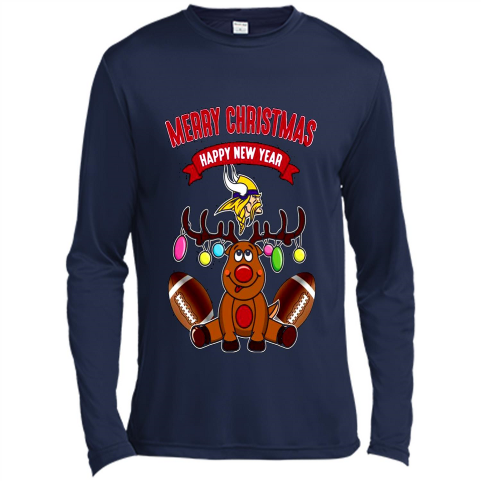 Minnesota Vikings NFL Reindeer Funny Merry Christmas And Happy New Year