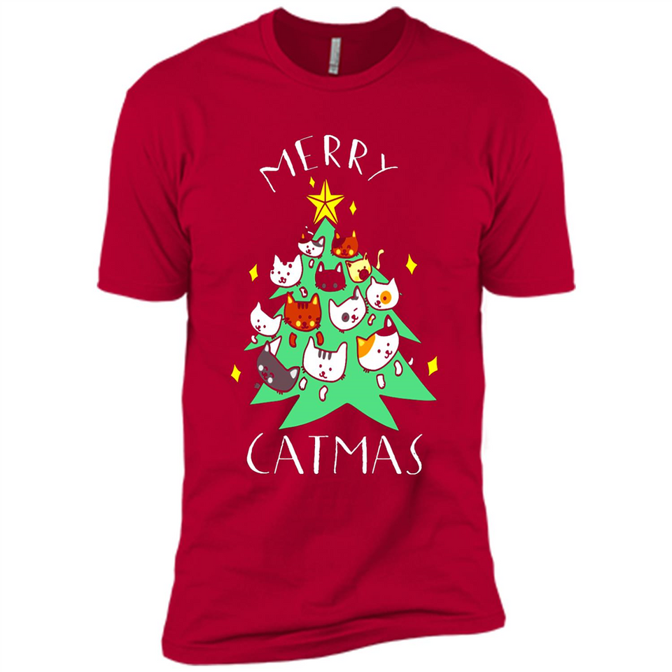 Merry Catmas Funny Cool Christmas Mug PINGPONG - Premium Short Sleeve T-Shirt
