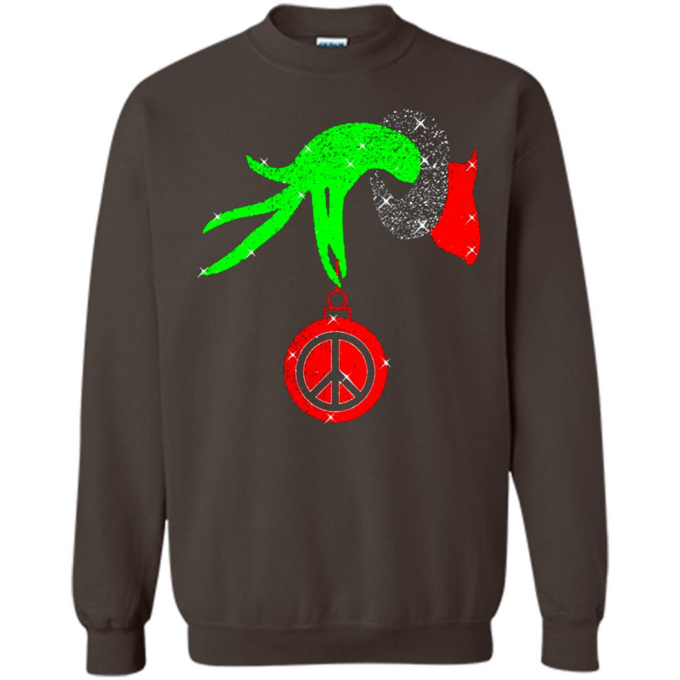 Christmas The Grinch Hand Holding Hippie Ornament - Sweatshirt