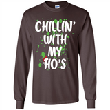 Chillin With My Ho's Funny Christmas - Long Sleeve T-Shirt