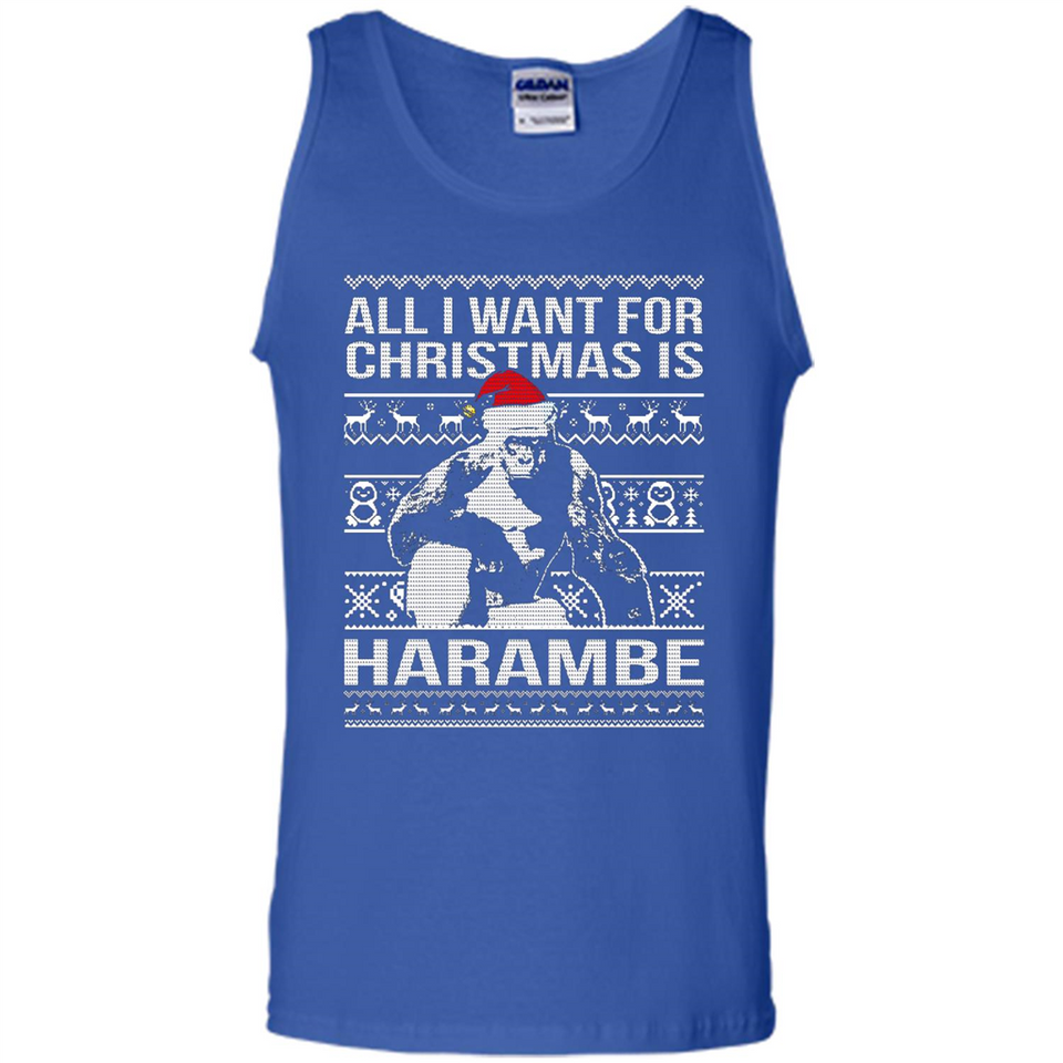 All I Want For Christmas Is Harambe Christmas - Tank Top
