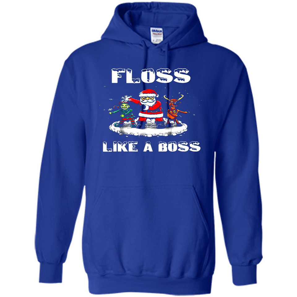 Floss Like A Boss Santa Flossing Dance Funny - Hoodie