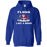 Floss Like A Boss Santa Flossing Dance Funny - Hoodie