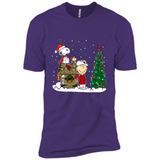 Arizona Cardinals Snoopy The Peanuts Movie Christmas Football Super Bowl pingpong - Premium Short Sleeve T-Shirt