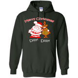 Christmas T-Shirt Santa And Reindeer Dilly Dilly - Hoodie