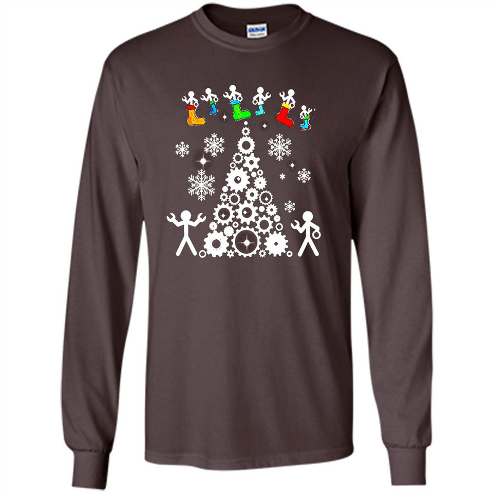 Funny Mechanics Ugly Christmas 2018 - Long Sleeve T-Shirt