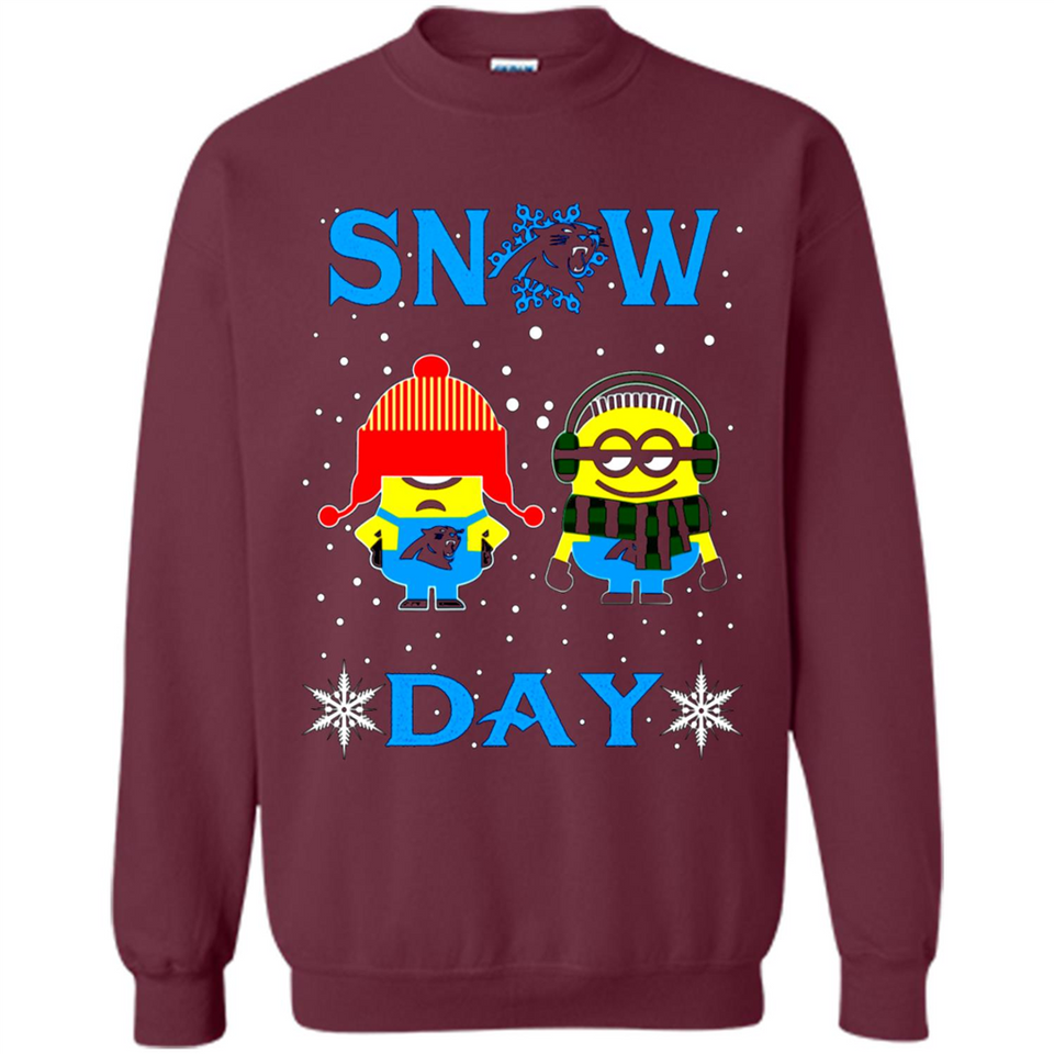 Snow Day Shirt For Carolina Panthers Vs Minion Fans pingpong