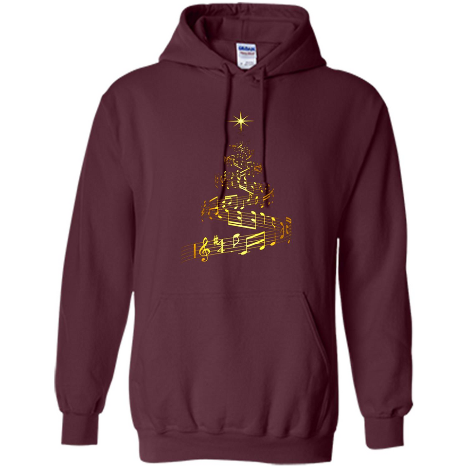 Music Note Christmas Tree Xmas Music Lover Mug PINGPONG - Hoodie