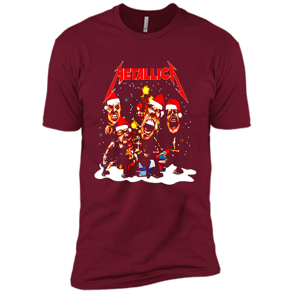 Metallica christmas sweatshirt hoodie long PINGPONG - Premium Short Sleeve T-Shirt