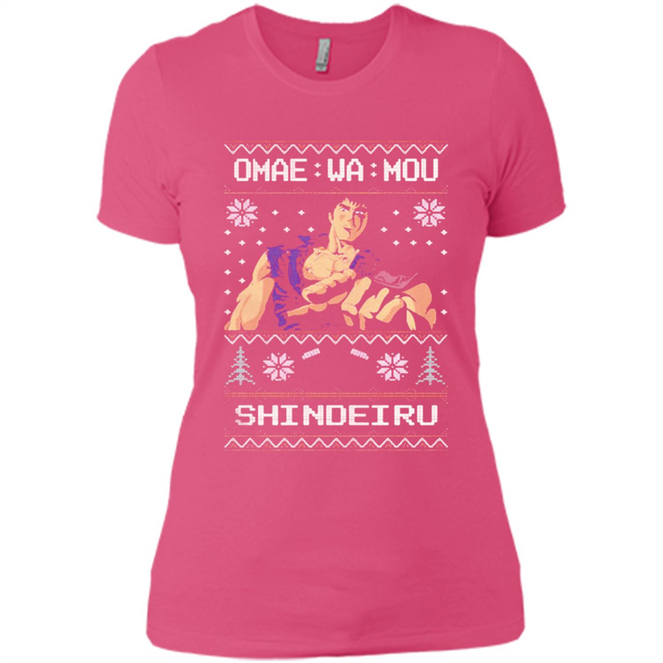 Omae Wa Mou Shindeiru Ugly Christmas Sweater - Ladies' Boyfriend T-Shirt