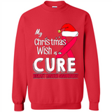 My Christmas Wish Is A Cure Breast Cancer Awareness sweater PINGPONG