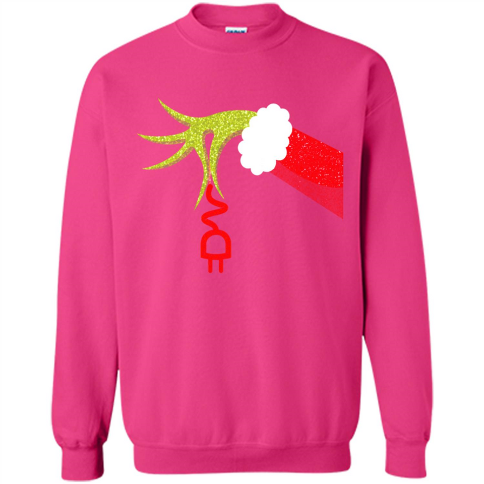 Funny Grinch Hand Holding Electrician Ornament Christmas PING PONG