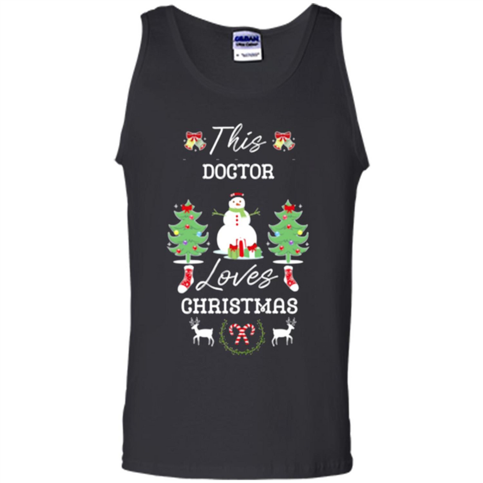 This Doctor Loves Christmas Tree Shirt with Snowman