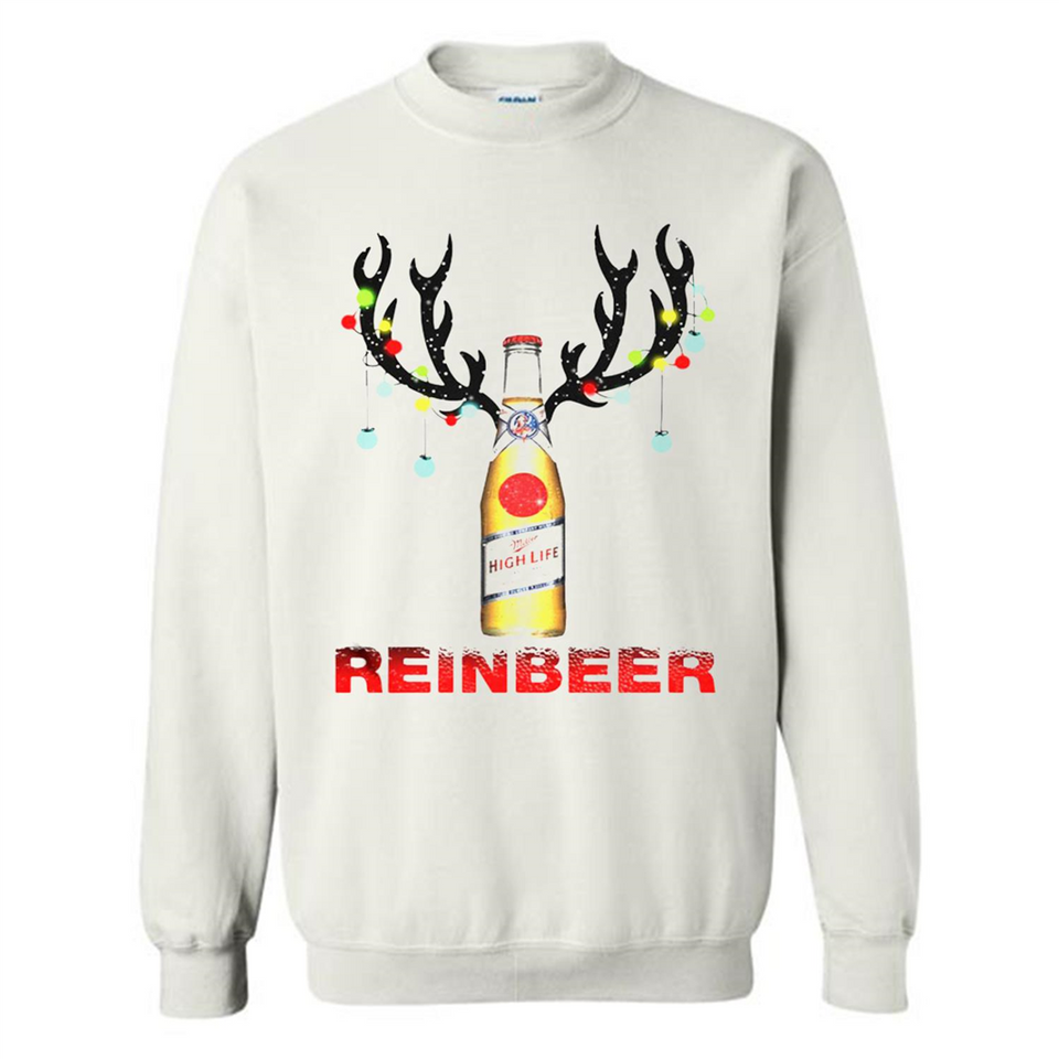 Miller High Life beer reinbeer Christmas - Sweatshirt