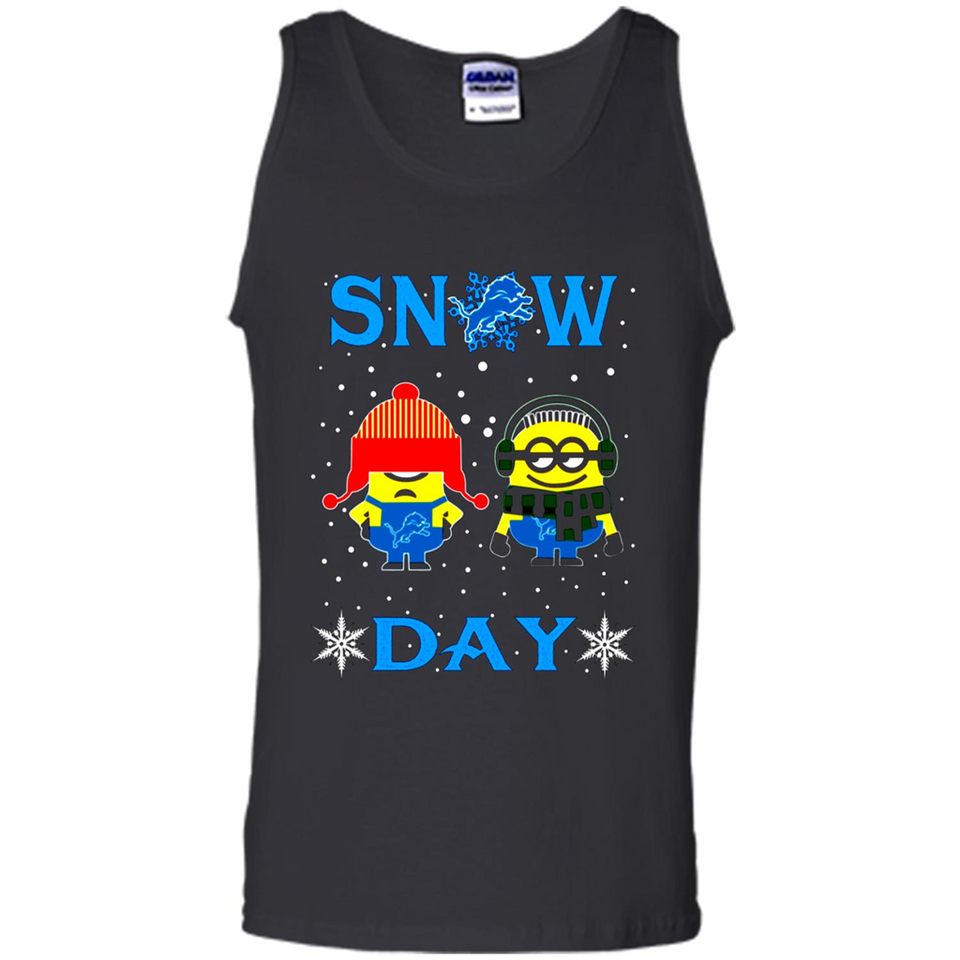 Snow Day Shirt For Detroit Lions Vs Minion Fans pingpong