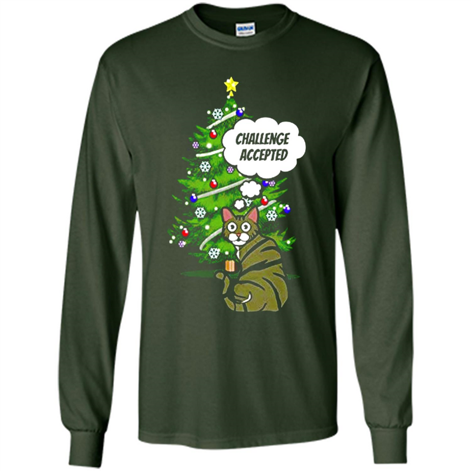 Christmas Tree Cat Long Sleeve Christmas Shirt for Cat Lover - Long Sleeve T-Shirt