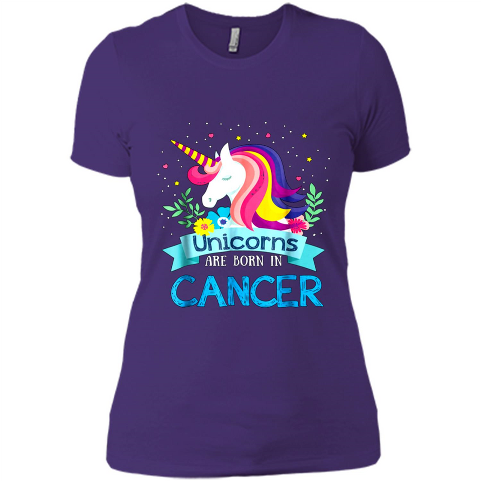 Unicorns are born in Cancer Birthday Rainbow Gift Custom Ultra Cotton