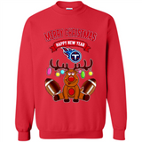 Tennessee Titans NFL Reindeer Funny Merry Christmas And Happy New Year