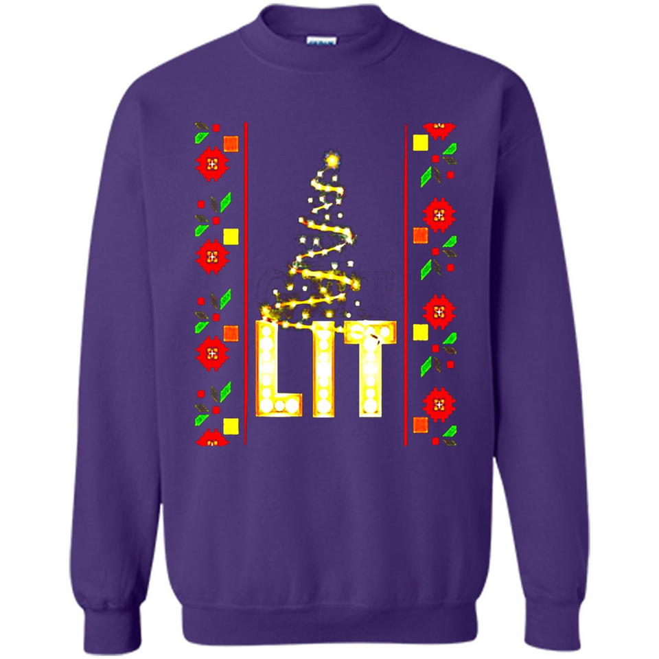Funny Lets Get Lit Christmas Tree - Sweatshirt