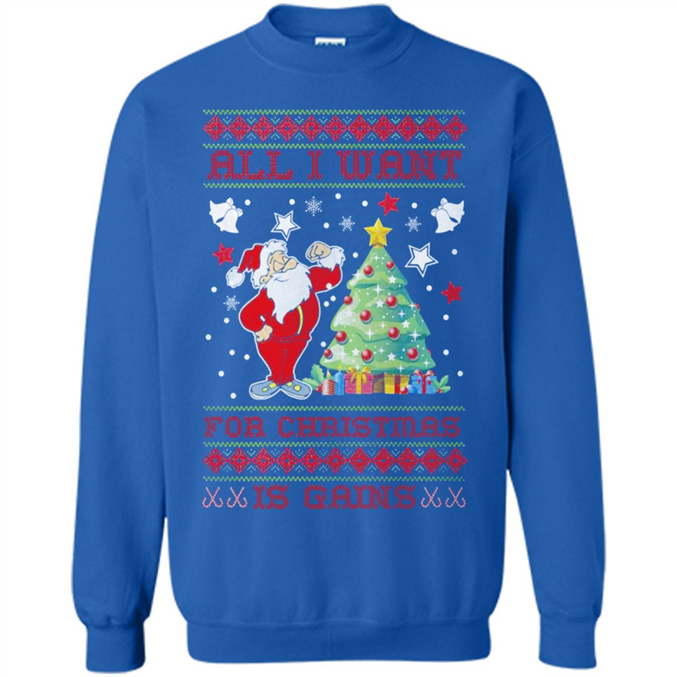 All I Want For Christmas Is Gains Christmas Tree Santa Claus