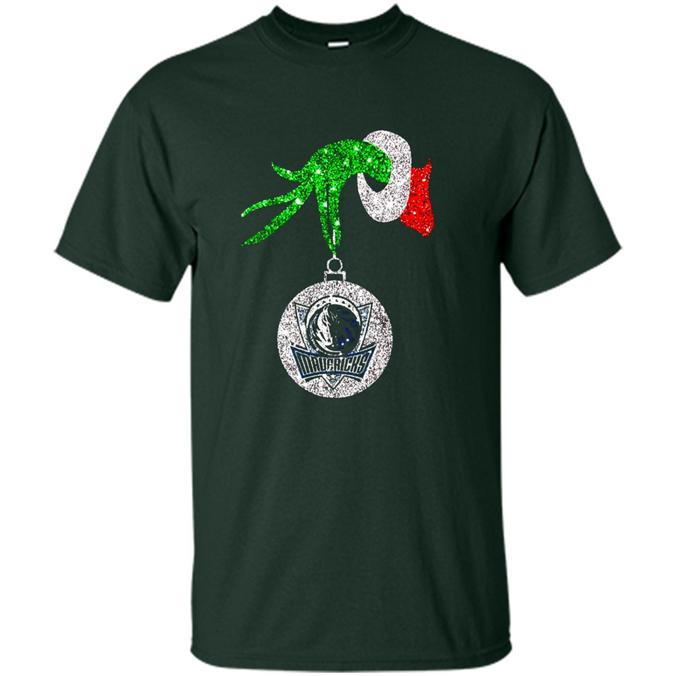 Amazing Dallas Mavericks Glitter Grinch Monogram Ornament Christmas Gift - Shirt