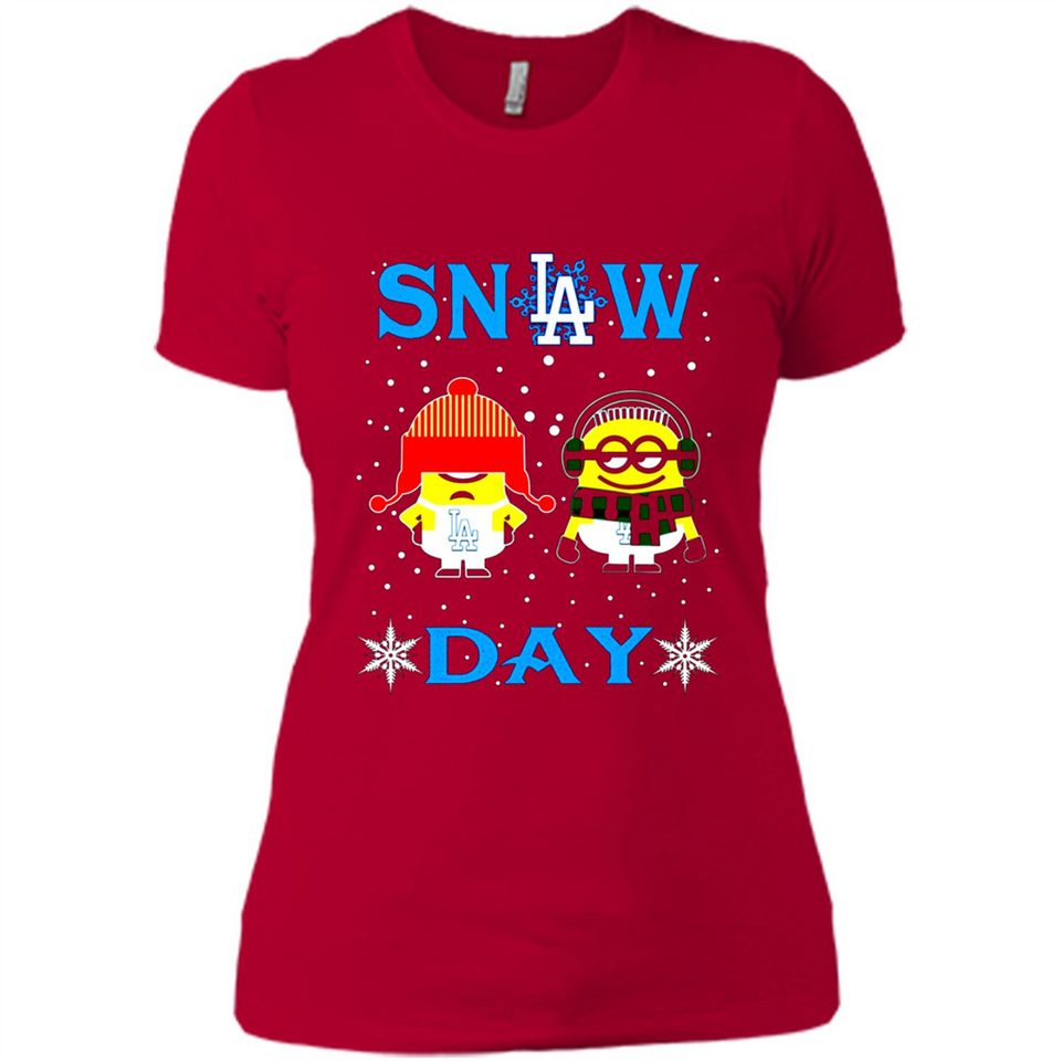 Snow Day Shirt For Los Angeles Dodgers Vs Minion Fans pingpong