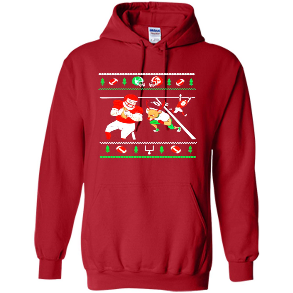 Santa vs Deer Football Ugly Christmas PINGPONG