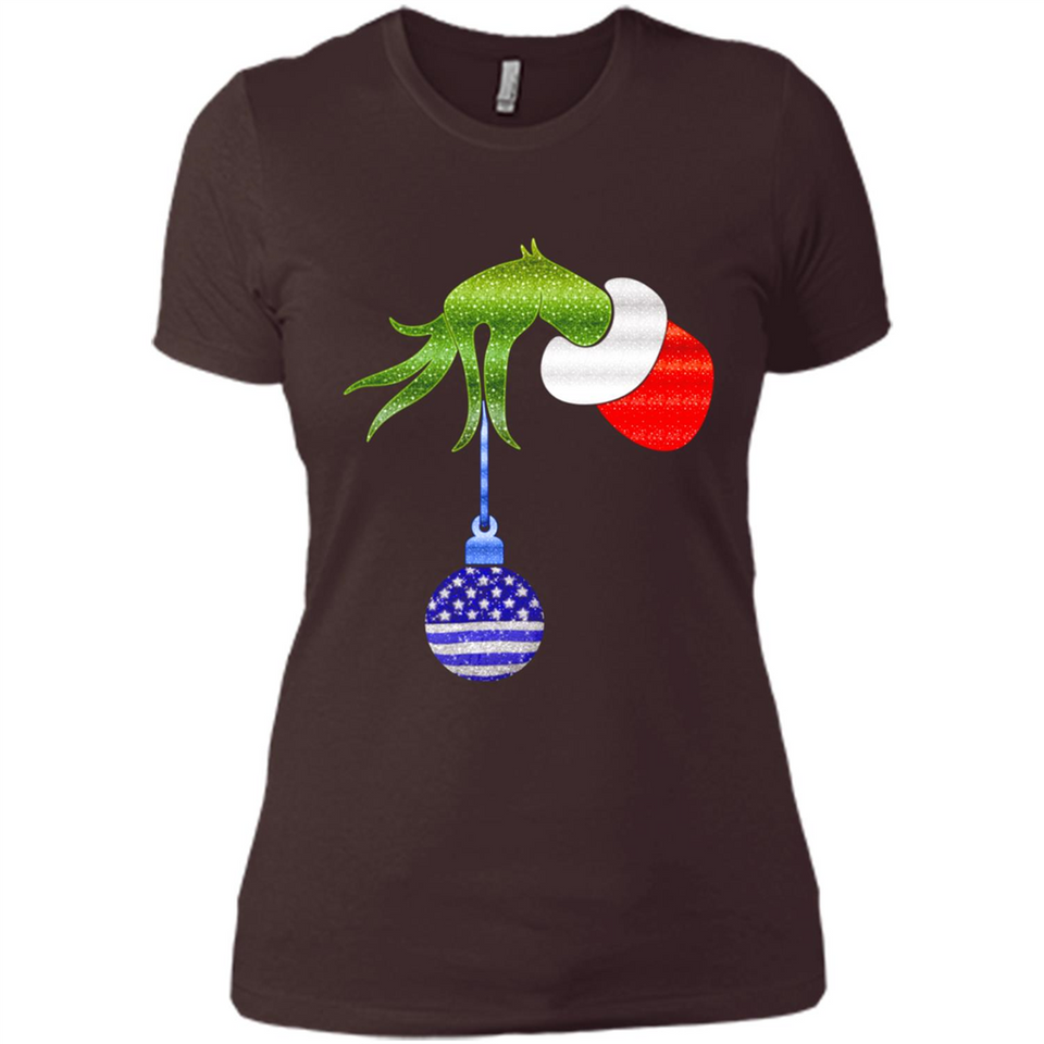 Grinch Holding American Flag ornament Christmas
