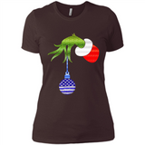 Grinch Holding American Flag ornament Christmas