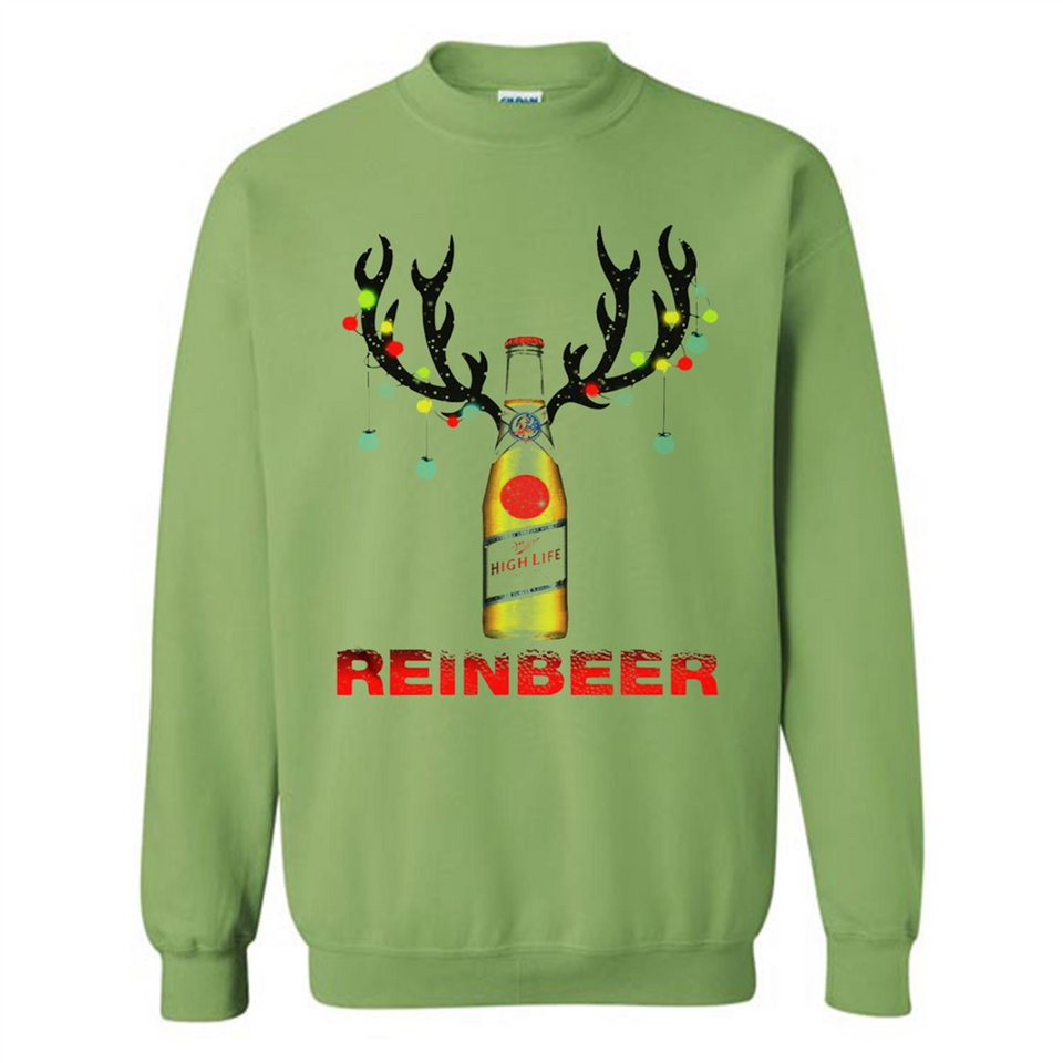 Miller High Life beer reinbeer Christmas - Sweatshirt