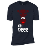 Oh Deer Christmas Reindeer Black mugs PINGPONG - Premium Short Sleeve T-Shirt