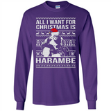 All I Want For Christmas Is Harambe Christmas - Long Sleeve T-Shirt