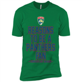 Reasons to be a Florida Panthers Fan Complete List on Back - Premium Short Sleeve T-Shirt