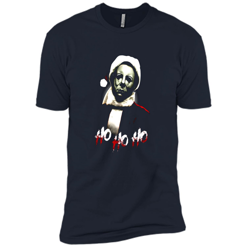 Santa Michael Myers Ho Ho Ho Merry Christmas Sweatshirt - Premium Short Sleeve T-Shirt