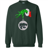 Amazing Kansas State Wildcats Glitter Grinch Monogram Ornament Christmas Gift - Sweatshirt