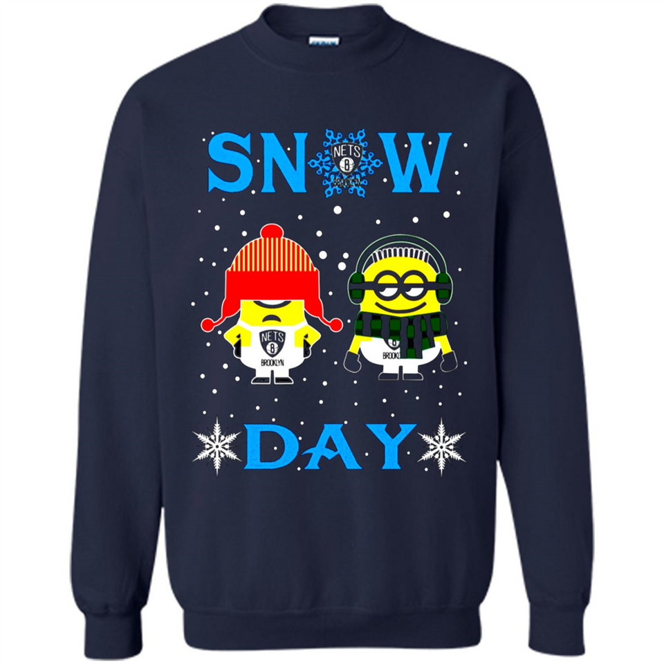 Snow Day Shirt For Brooklyn Nets Vs Minion Fans pingpong