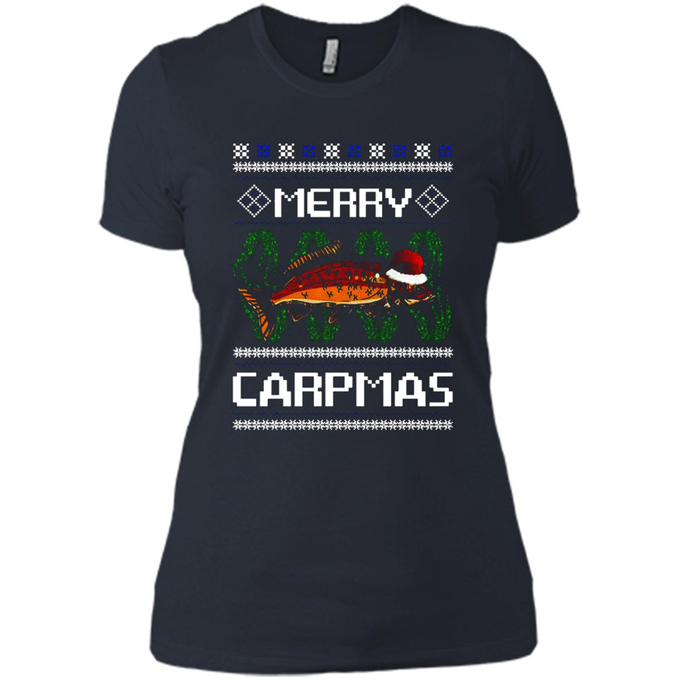 Santa Claus Carpmas Merry Carpmas Christmas Sweater PINGPONG - Ladies' Boyfriend T-Shirt