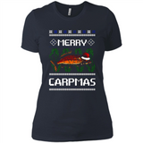 Santa Claus Carpmas Merry Carpmas Christmas Sweater PINGPONG - Ladies' Boyfriend T-Shirt