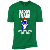 Daddy Shark Costume Reindeer Funny Christmas T-Shirt - Premium Short Sleeve T-Shirt