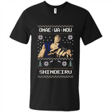 Omae Wa Mou Shindeiru Ugly Christmas Sweater - Men's V-Neck