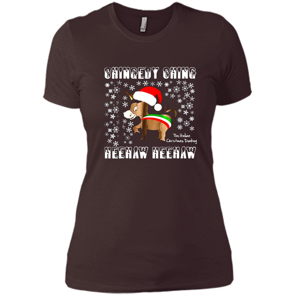 Amazing Dominick The Christmas Donkey-Italian Christmas Donkey - Ladies' Boyfriend T-Shirt